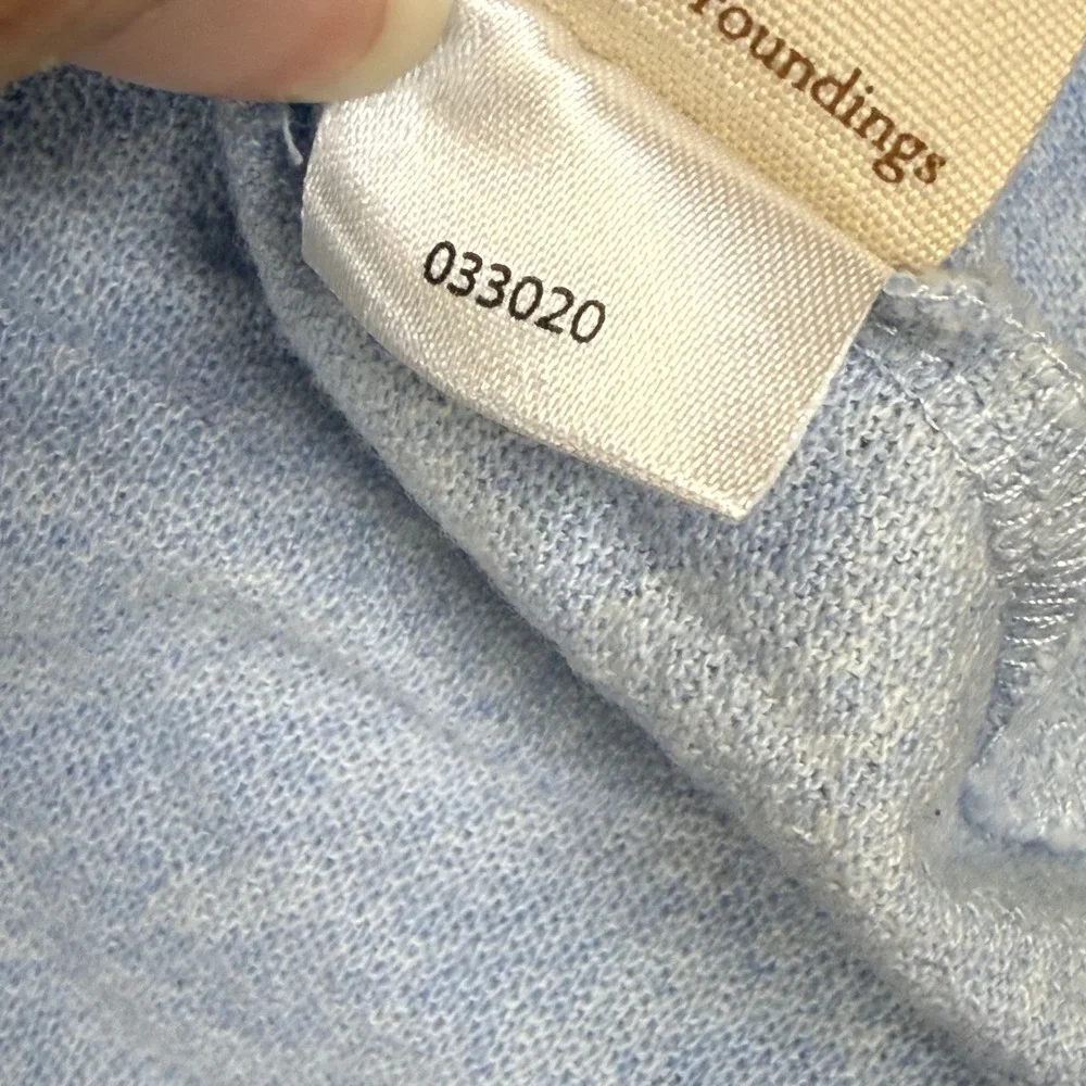 Soft Surroundings Blue Cotton Eyelet Lace Scalloped‎ A-Line Tank Dress XS 2DC36